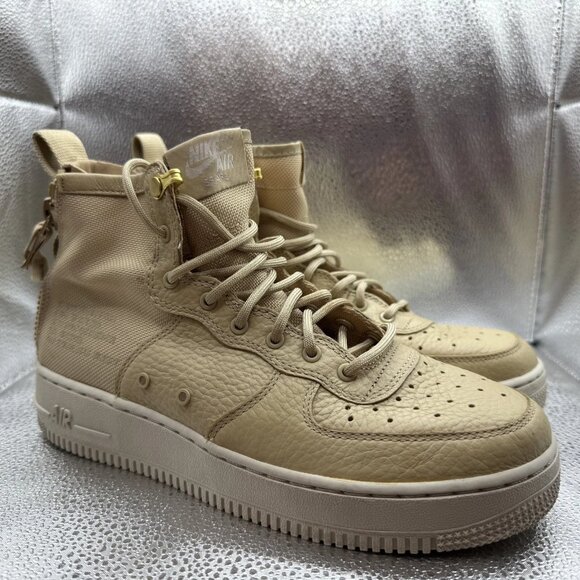 Size Nike SF Air Force Mid Beige Kids Utility Shoe